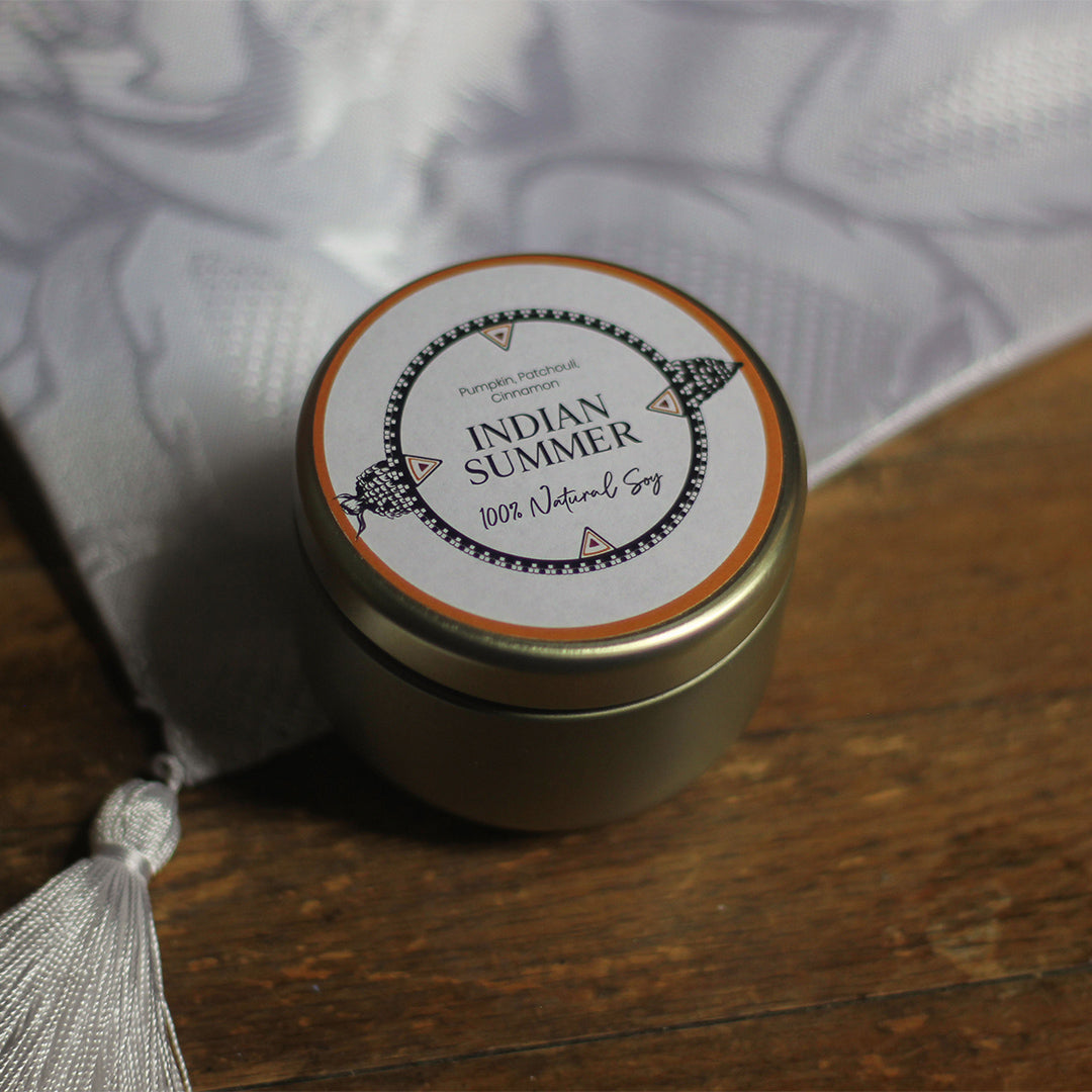 The Indian Summer candle is a spicy mix of all natural essential oils that is made for your warm summer nights.